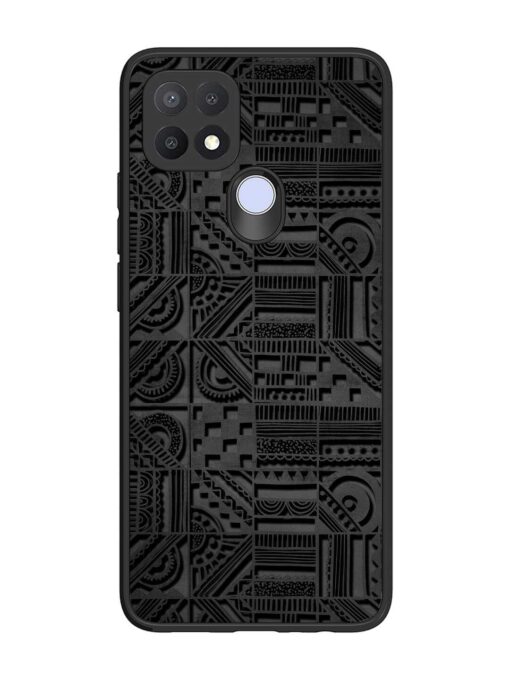 Seamless Pattern Glossy Metal Phone Cover for Oppo A15S