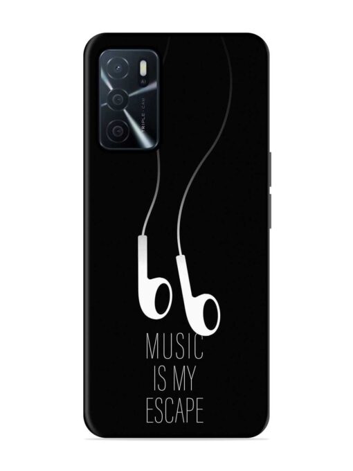 Music Is My Escape Glossy Metal Phone Cover for Oppo A16