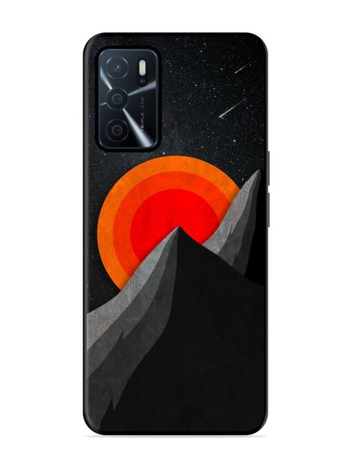 Black Mountain Glossy Metal Phone Cover for Oppo A16 Zapvi