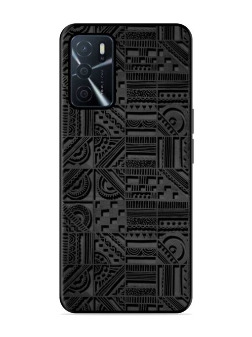 Seamless Pattern Glossy Metal Phone Cover for Oppo A16 Zapvi