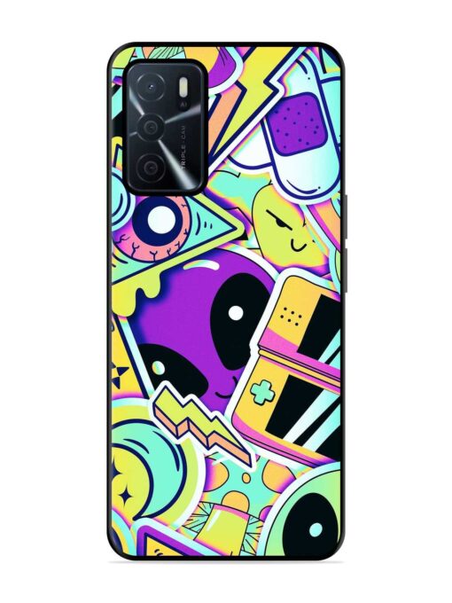 Scratch Art Glossy Metal Phone Cover for Oppo A16