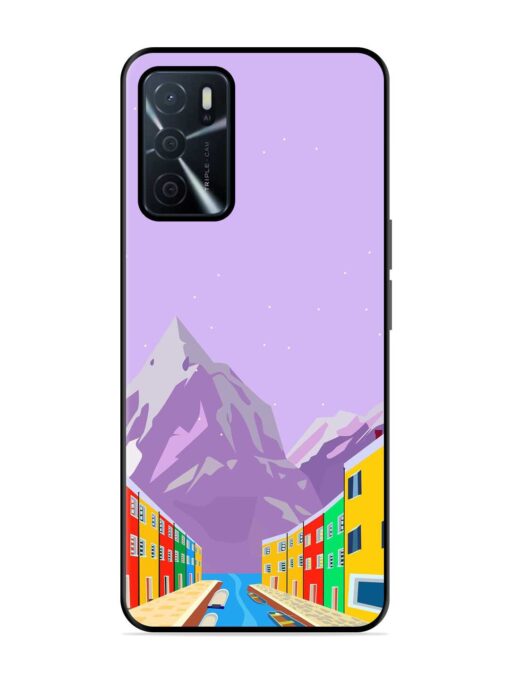 Venice City Illustration Glossy Metal Phone Cover for Oppo A16 Zapvi