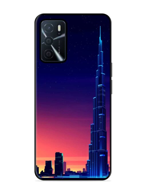 Burj Khalifa Abstract Glossy Metal Phone Cover for Oppo A16 Zapvi