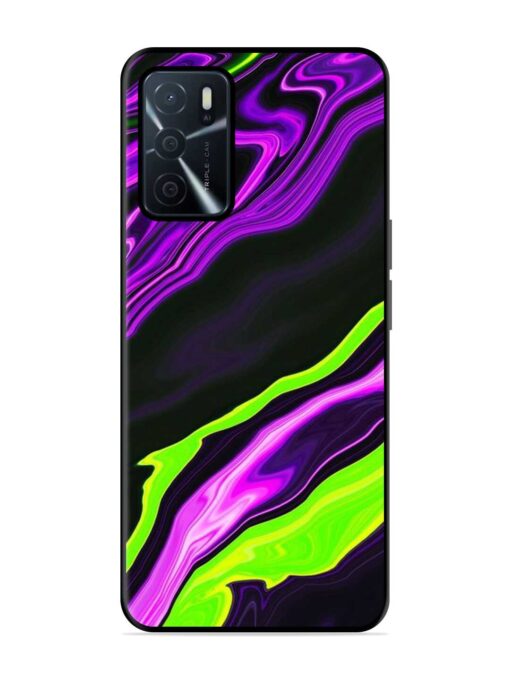 Bright Fluid Violet Glossy Metal Phone Cover for Oppo A16 Zapvi