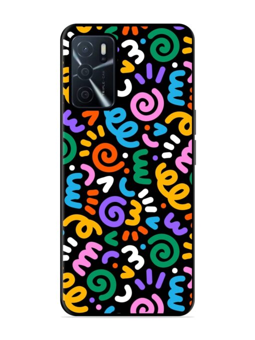 Colorful Seamless Vector Glossy Metal Phone Cover for Oppo A16 Zapvi