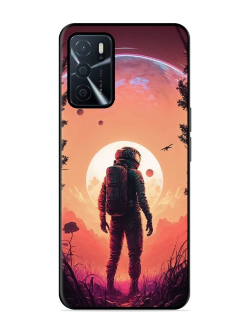 Red Sky At Morning Glossy Metal Phone Cover for Oppo A16 Zapvi