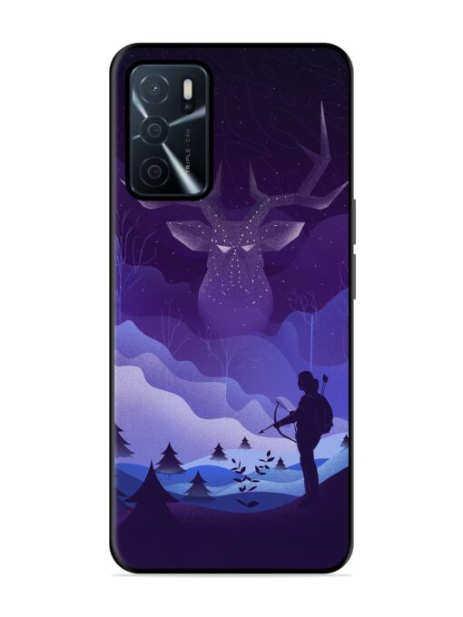 Deer Forest River Glossy Metal Phone Cover for Oppo A16