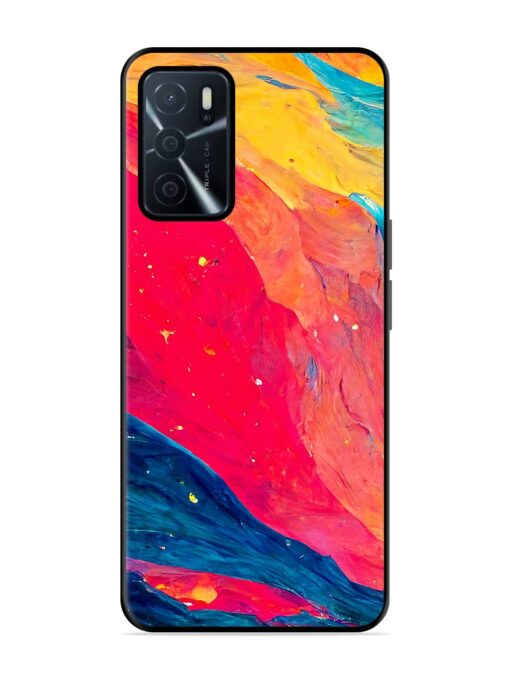 Starry Night Glossy Metal Phone Cover for Oppo A16 Zapvi