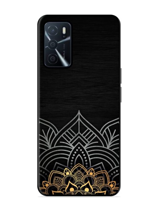 Decorative Golden Pattern Glossy Metal Phone Cover for Oppo A16 Zapvi