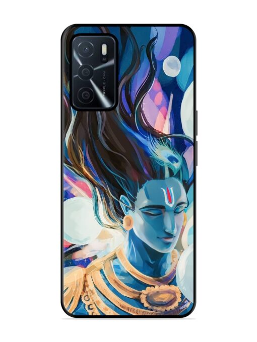 Bhagwan Sri Krishna Glossy Metal Phone Cover for Oppo A16 Zapvi