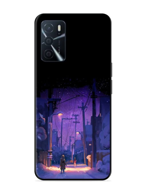 Winter Anime Art Glossy Metal Phone Cover for Oppo A16 Zapvi