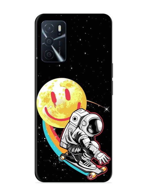 Astronaut Art Glossy Metal Phone Cover for Oppo A16 Zapvi