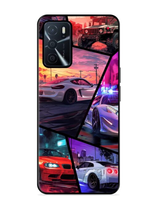 Ride In Pixels Glossy Metal Phone Cover for Oppo A16 Zapvi