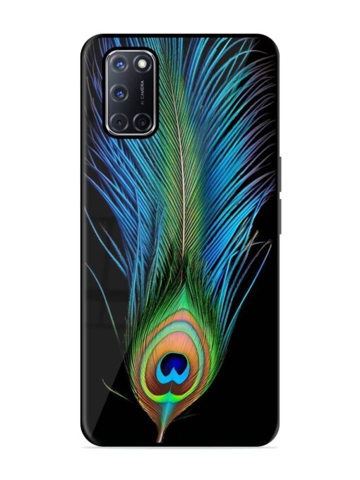 Peacock Feather Glossy Metal TPU Phone Cover for Oppo A52 Zapvi