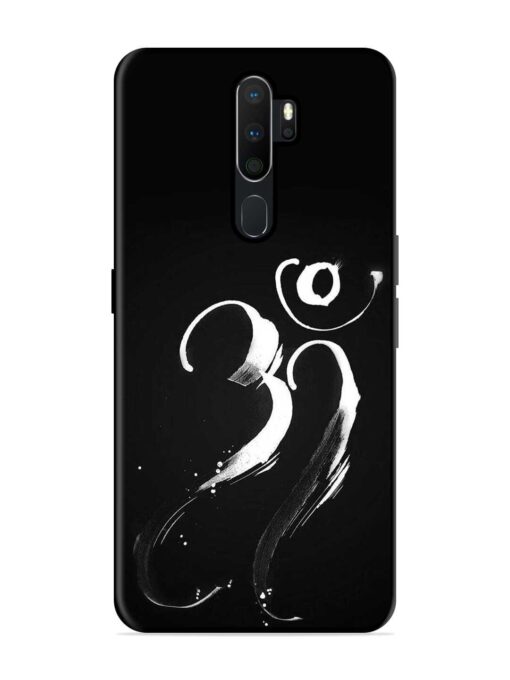 Om Logo Glossy Metal Phone Cover for Oppo A5 (2020) Zapvi