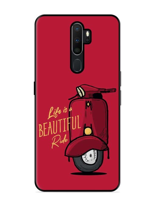 Life Is Beautiful Rides Glossy Metal Phone Cover for Oppo A5 (2020) Zapvi