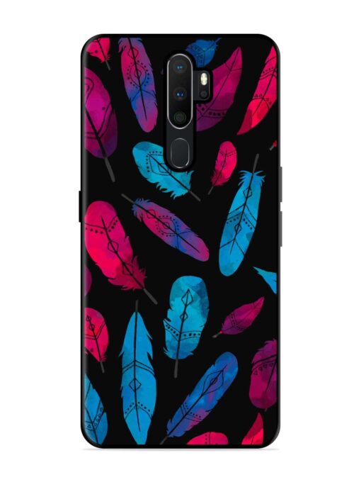 Feather Art Glossy Metal Phone Cover for Oppo A5 (2020) Zapvi