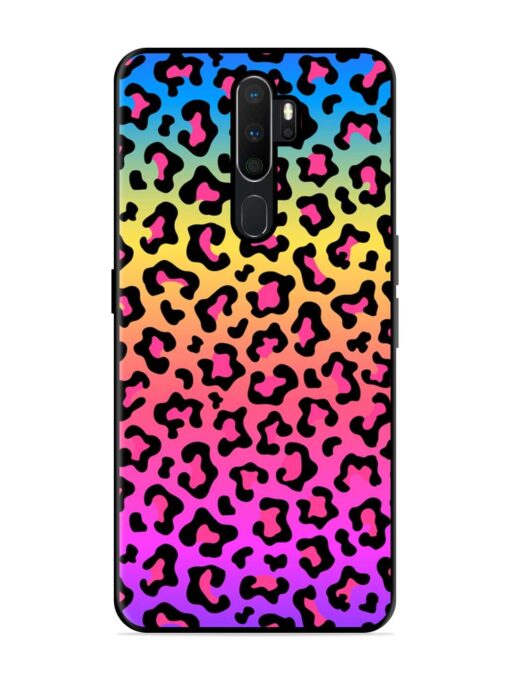 Neon Rainbow Colored Glossy Metal Phone Cover for Oppo A5 (2020) Zapvi