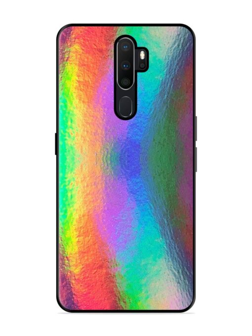 Colorful Holographic Background Glossy Metal TPU Phone Cover for Oppo A5 (2020) Zapvi