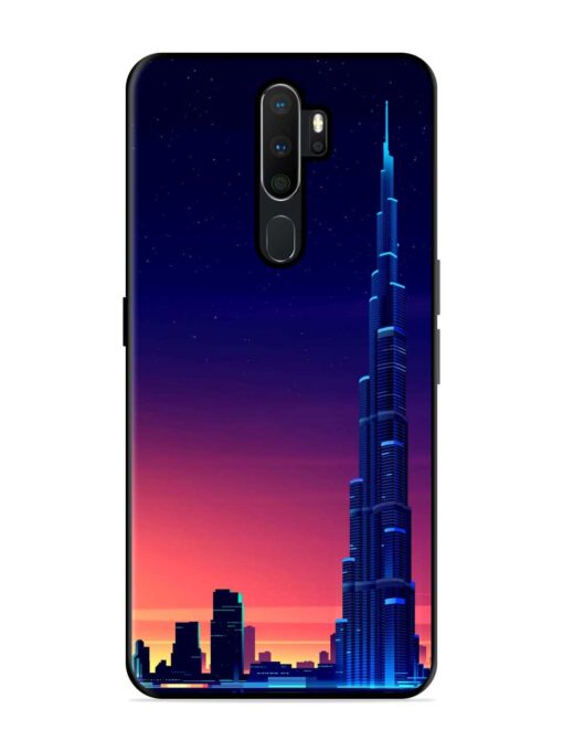 Burj Khalifa Abstract Glossy Metal Phone Cover for Oppo A5 (2020) Zapvi