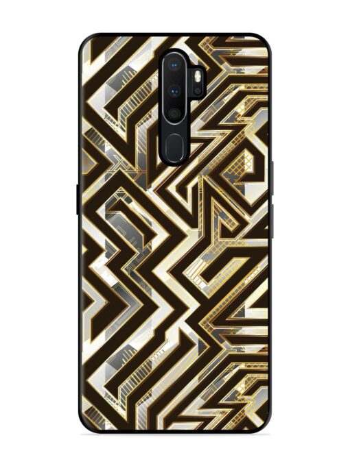 Technology Geometric Seamless Glossy Metal Phone Cover for Oppo A5 (2020)