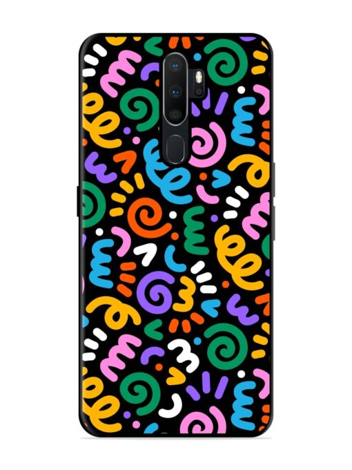 Colorful Seamless Vector Glossy Metal Phone Cover for Oppo A5 (2020) Zapvi