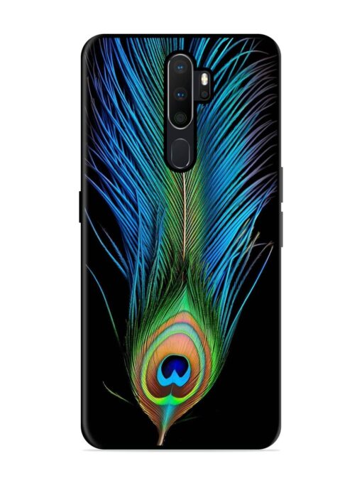 Peacock Feather Glossy Metal TPU Phone Cover for Oppo A5 (2020)