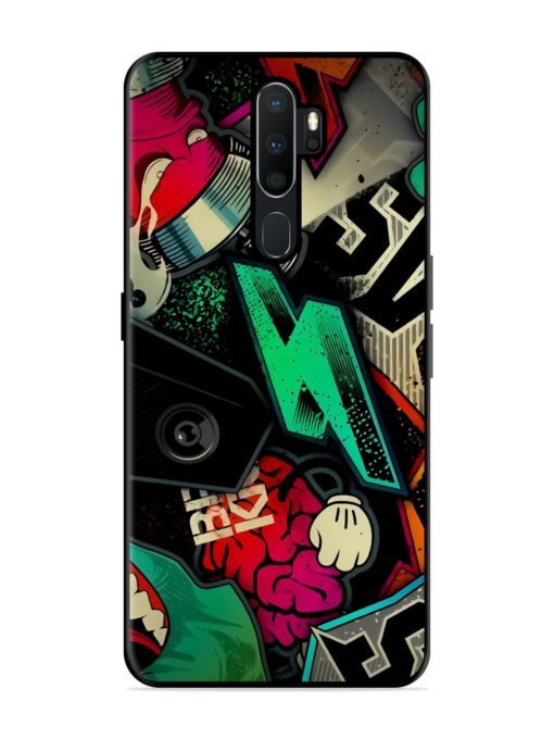 Graffiti Art Glossy Metal Phone Cover for Oppo A5 (2020) Zapvi