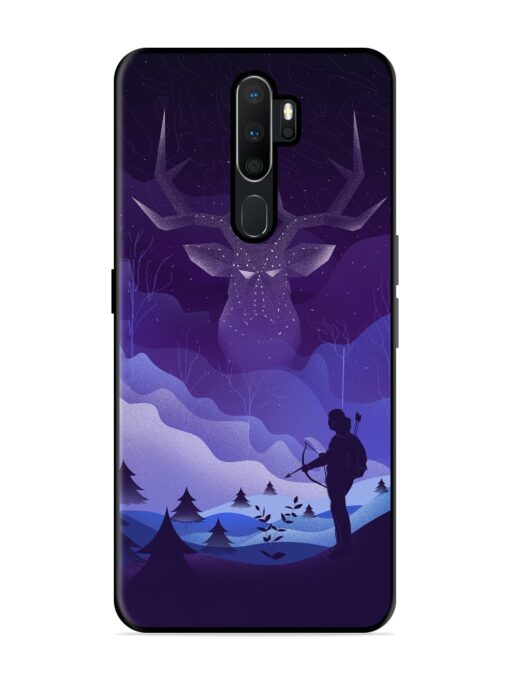 Deer Forest River Glossy Metal Phone Cover for Oppo A5 (2020)