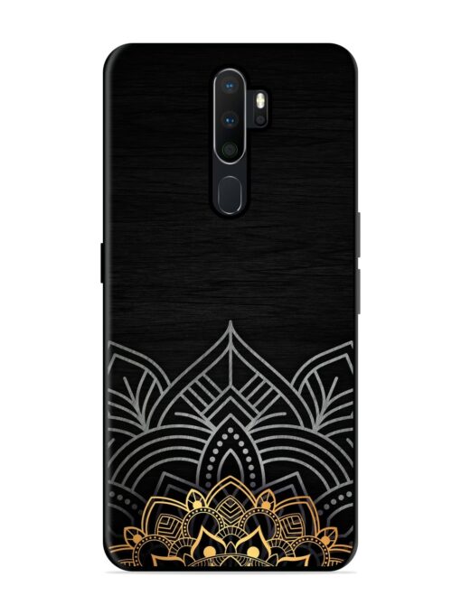 Decorative Golden Pattern Glossy Metal Phone Cover for Oppo A5 (2020)