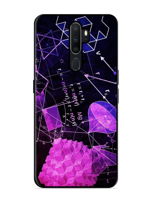 Math Physics Formula Art Glossy Metal Phone Cover for Oppo A5 (2020)