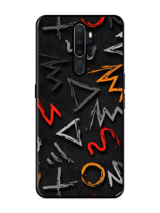 Grungy Graffiti Glossy Metal Phone Cover for Oppo A5 (2020) Zapvi