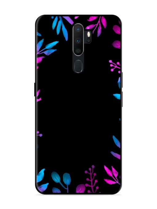 Flower Pattern Watercolor Glossy Metal Phone Cover for Oppo A5 (2020) Zapvi