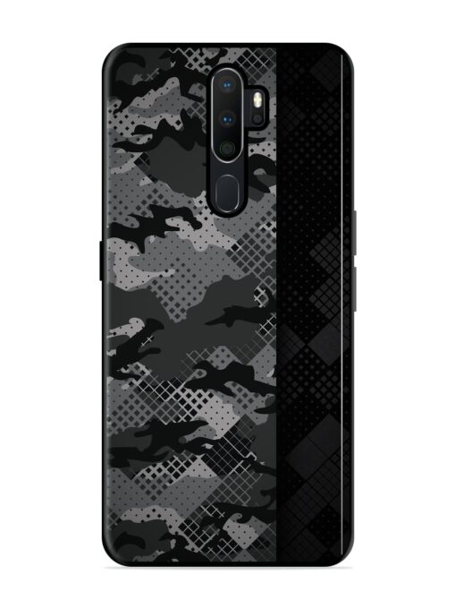 Dark Camouflage Glossy Metal Phone Cover for Oppo A5 (2020)