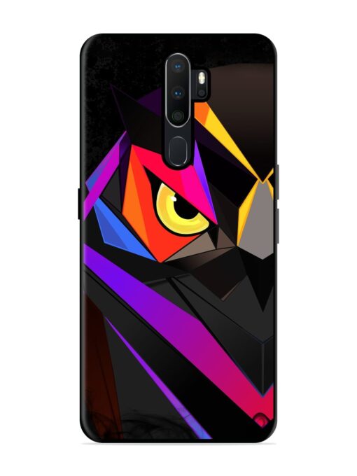 Wpap Owl Glossy Metal Phone Cover for Oppo A5 (2020) Zapvi