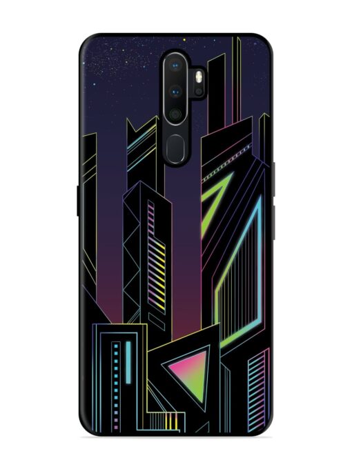 Neon Dreamscape Glossy Metal Phone Cover for Oppo A5 (2020) Zapvi