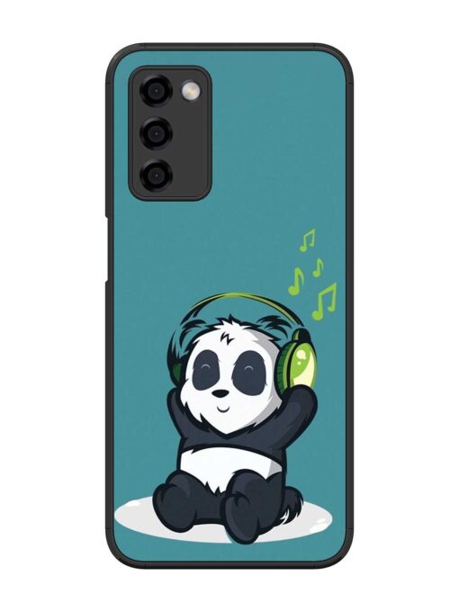 Music Panda Glossy Metal Phone Cover for Oppo A53S (5G)