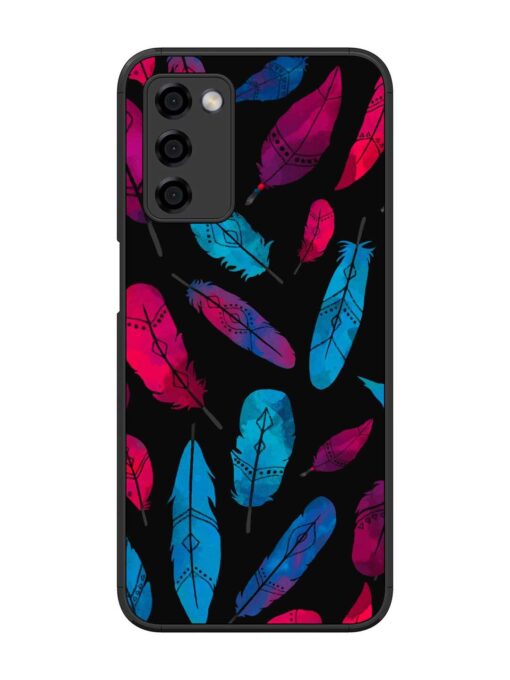 Feather Art Glossy Metal Phone Cover for Oppo A53S (5G) Zapvi