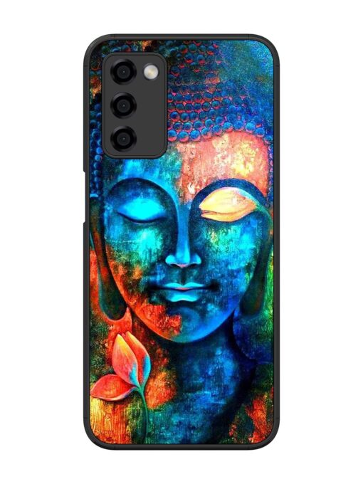 Buddha Painting Glossy Metal Phone Cover for Oppo A53S (5G) Zapvi