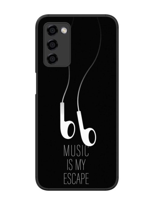 Music Is My Escape Glossy Metal Phone Cover for Oppo A53S (5G) Zapvi