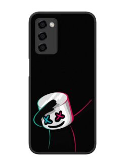 Black Marshmallow Glossy Metal Phone Cover for Oppo A53S (5G)