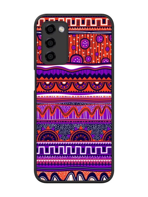 Ethnic Seamless Pattern Glossy Metal TPU Phone Cover for Oppo A53S (5G) Zapvi