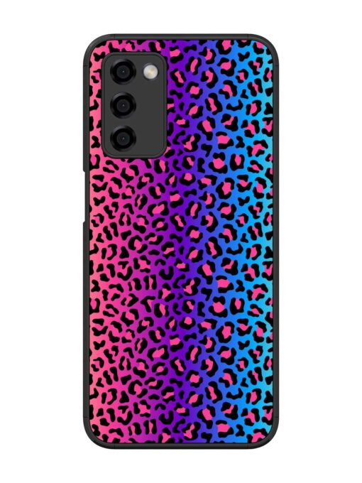 Colorful Leopard Seamless Glossy Metal Phone Cover for Oppo A53S (5G) Zapvi