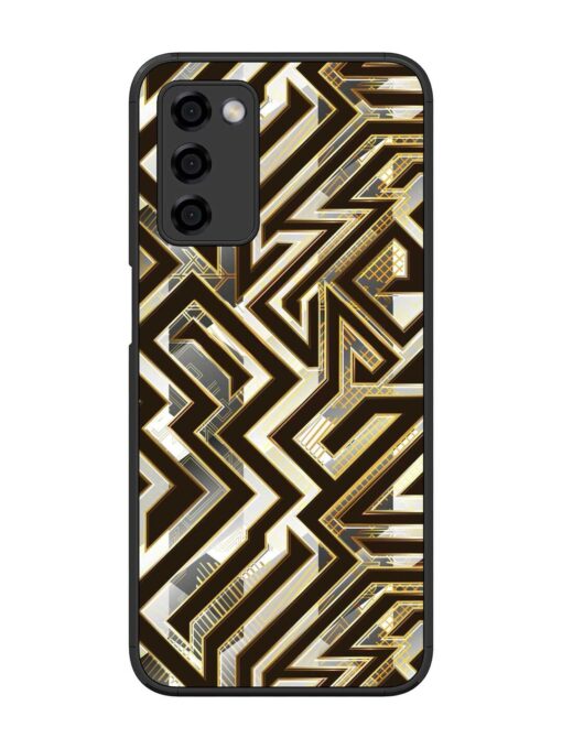 Technology Geometric Seamless Glossy Metal Phone Cover for Oppo A53S (5G) Zapvi