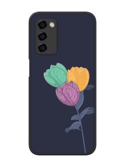 Flower Vector Glossy Metal Phone Cover for Oppo A53S (5G)