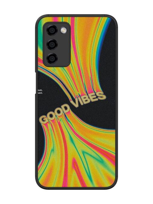 Good Vibes Glossy Metal Phone Cover for Oppo A53S (5G) Zapvi