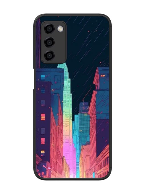 Minimal City Art Glossy Metal Phone Cover for Oppo A53S (5G)