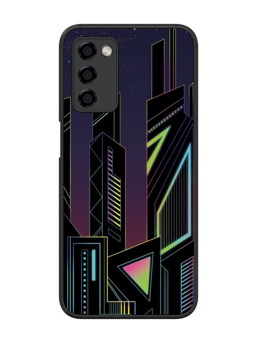 Neon Dreamscape Glossy Metal Phone Cover for Oppo A53S (5G) Zapvi