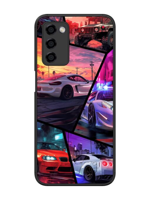 Ride In Pixels Glossy Metal Phone Cover for Oppo A53S (5G) Zapvi