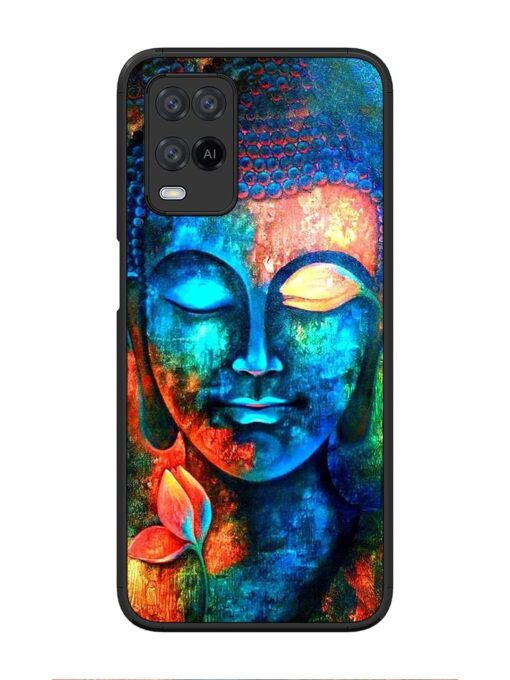 Buddha Painting Glossy Metal Phone Cover for Oppo A54